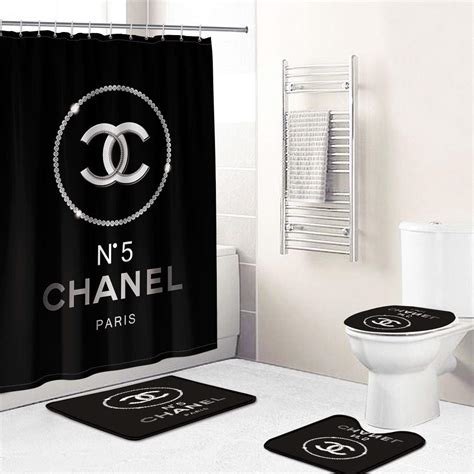 chanel shower curtain set|coco chanel shower curtain.